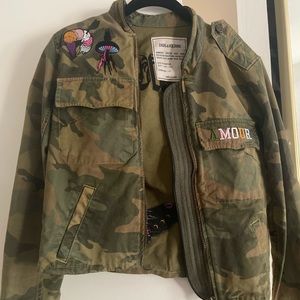 Zadig & Voltaire Camo Patched Jean Jacket